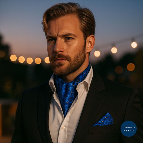 Ascot Set BlueYellow Dots