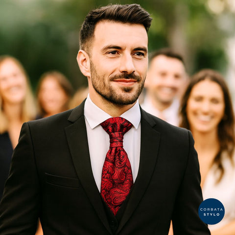 Ascot Wedding RedPaisley