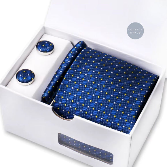Set Luxury BlueYellow Dots
