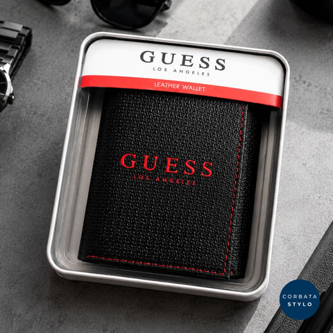 GUESS Billetera Textured Black