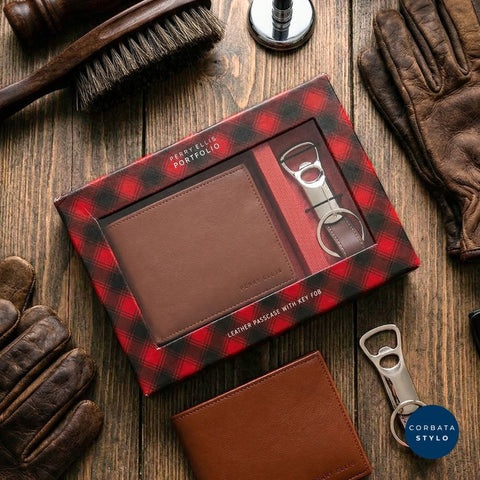 PERRY ELLIS Set Billetera Llavero