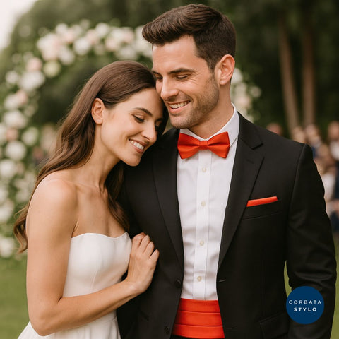 Set Tuxedo Fajón Rojo