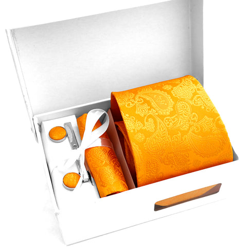 Set Juego de Corbata, Pañuelo, Mancornas y Pisacorbata para Hombres en Colombia