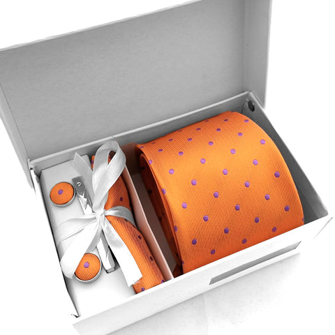 Set Juego de Corbata, Pañuelo, Mancornas y Pisacorbata para Hombres en Colombia