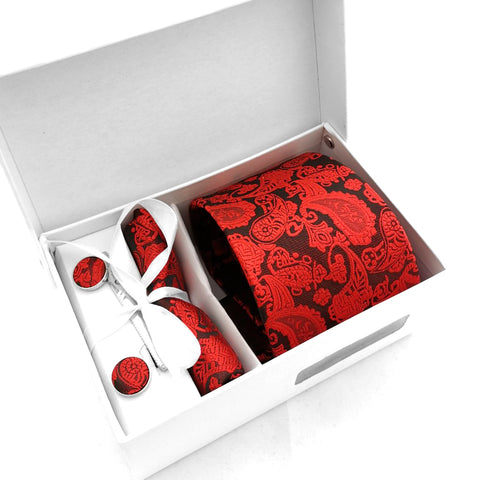 Set Juego de Corbata, Pañuelo, Mancornas y Pisacorbata para Hombres en Colombia