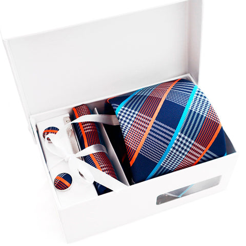 Set Juego de Corbata, Pañuelo, Mancornas y Pisacorbata para Hombres en Colombia